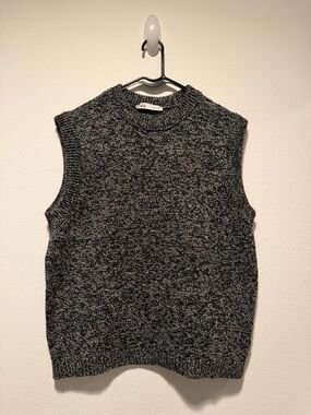 Zara Black & White Marled Knit Sweater